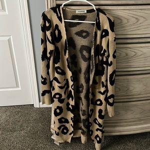Cheetah print cardigan